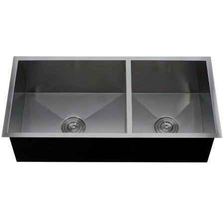 Double metal sink for kitchen