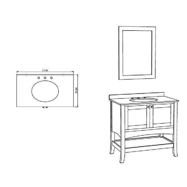 35″ Freestanding Vanity