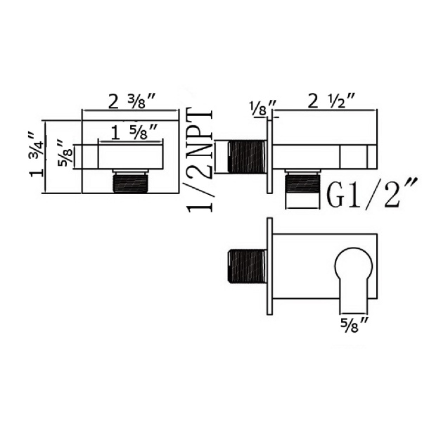 Elbow supply with bracket