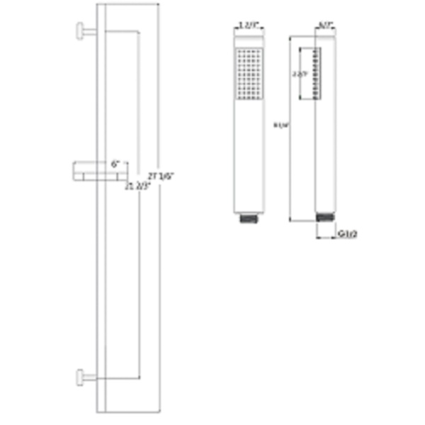 Handheld shower with slide bar