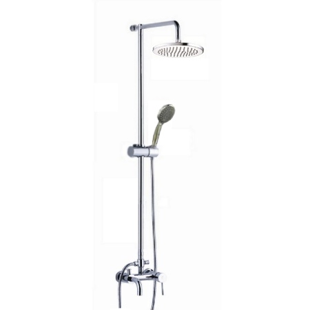 Pressure balance shower column with spout