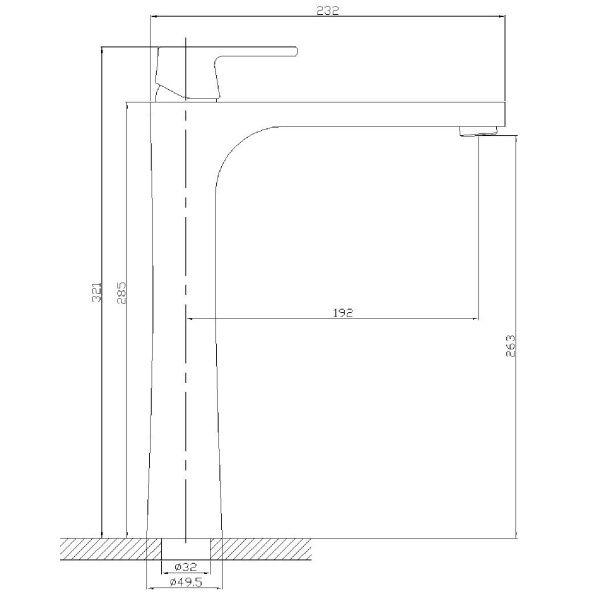 Single-handle lever lavatory faucet