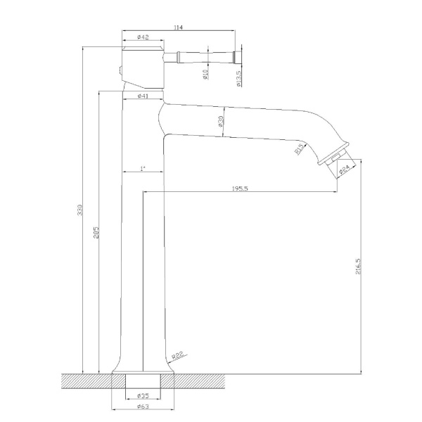 Single-handle lever lavatory faucet