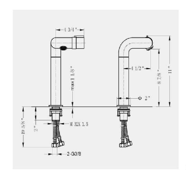 Tall Single-control lavatory faucet