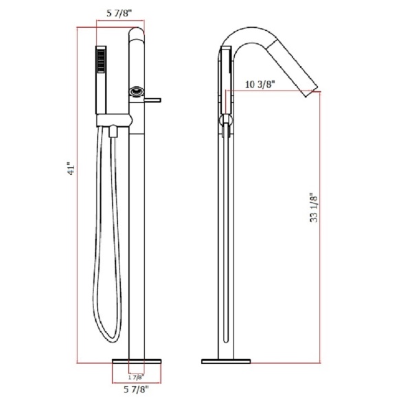 Freestanding bath shower mixer