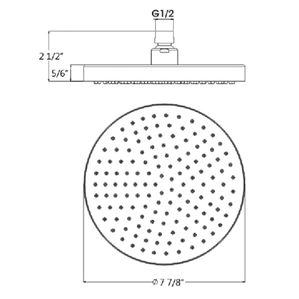 8″ Round shower head