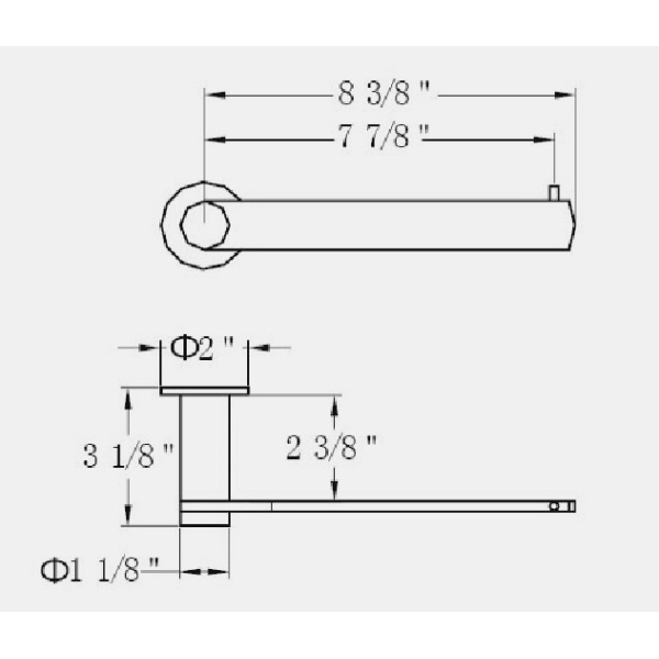 8″ Single towel bar