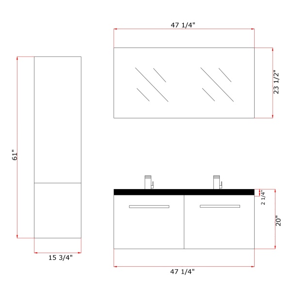 Wall Hung Vanity