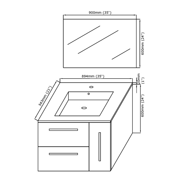 Wall Hung Vanity