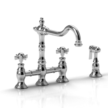 Riobel -Bridge kitchen faucet with spray - BR400X