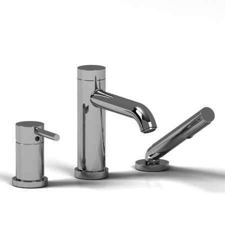 Riobel -3-piece pressure balance deck-mount tub filler with hand shower - CS16