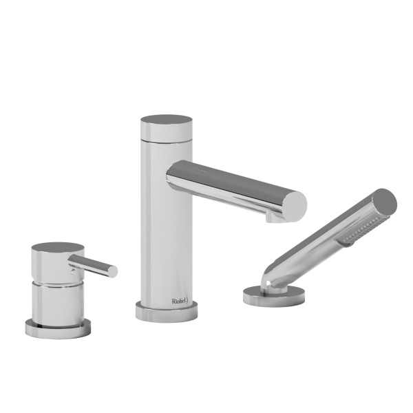 Riobel -3-piece deck-mount tub filler with hand shower - GS10C Chrome