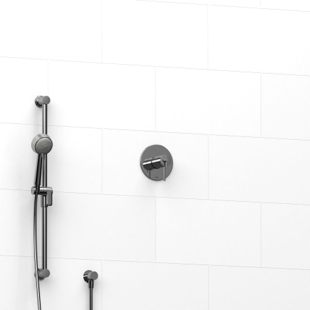 Riobel -½" 2-way coaxial system with hand shower rail - KIT#123CSTM
