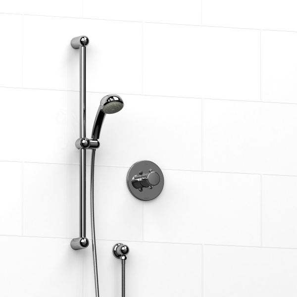 Riobel -½" 2-way coaxial system with hand shower rail - KIT#123FI+