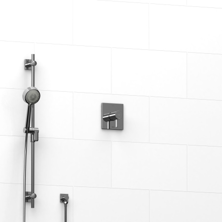 Riobel -½" 2-way coaxial system with hand shower rail - KIT#123PFTQ