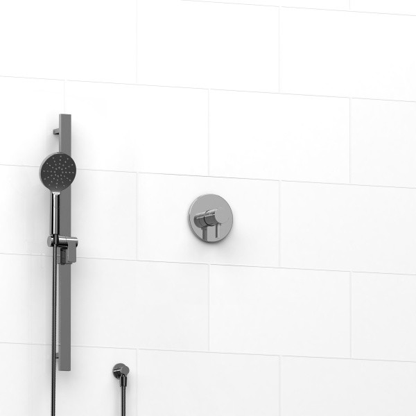 Riobel -½" 2-way coaxial system with hand shower rail - KIT#123PXTM