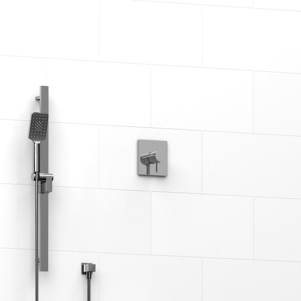 Riobel -½" 2-way coaxial system with hand shower rail - KIT#123PXTQ