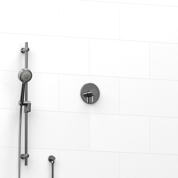 Riobel -½" 2-way coaxial system with hand shower rail - KIT#123SHTM