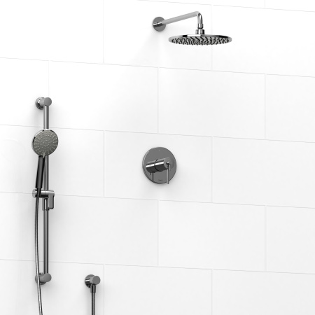 Riobel -½’’ coaxial system with hand shower rail and shower head - KIT#1623
