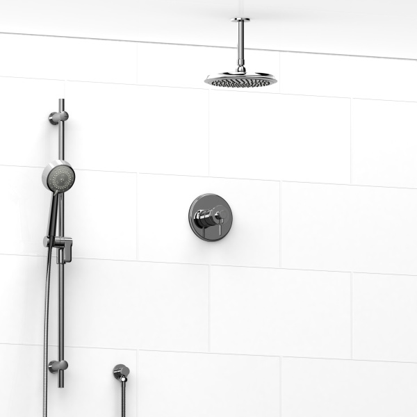Riobel -½’’ coaxial 2-way system with hand shower and shower head – KIT#323ATOP