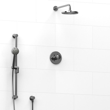 Riobel -½’’ coaxial 2-way system with hand shower and shower head - KIT#323EDTM+