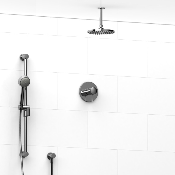 Riobel -½’’ coaxial 2-way system with hand shower and shower head – KIT#323EDTM