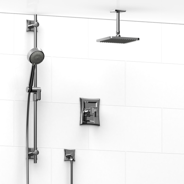 Riobel -½’’ coaxial 2-way system with hand shower and shower head – KIT#323EF