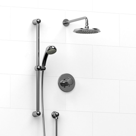 Riobel -½’’ coaxial 2-way system with hand shower and shower head - KIT#323FI+
