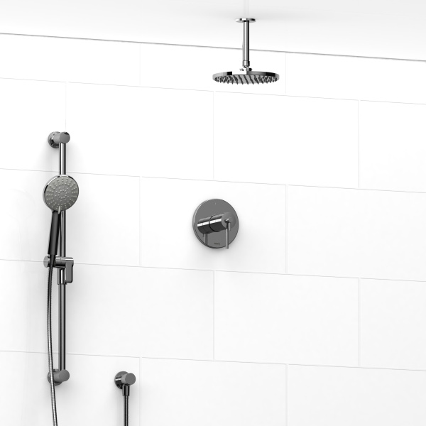 Riobel -½’’ coaxial 2-way system with hand shower and shower head – KIT#323GS