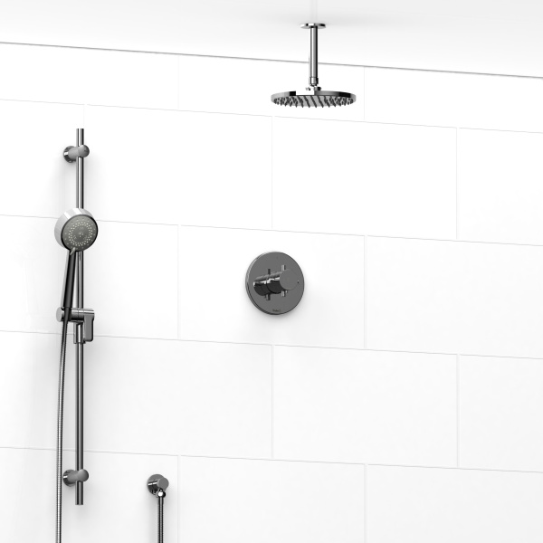 Riobel -½’’ coaxial 2-way system with hand shower and shower head – KIT#323PATM+