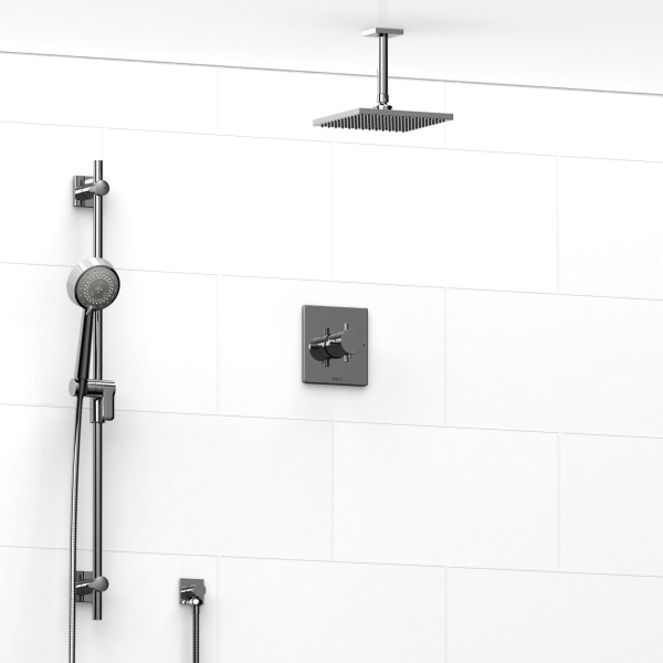 Riobel -½’’ coaxial 2-way system with hand shower and shower head – KIT#323PATQ+