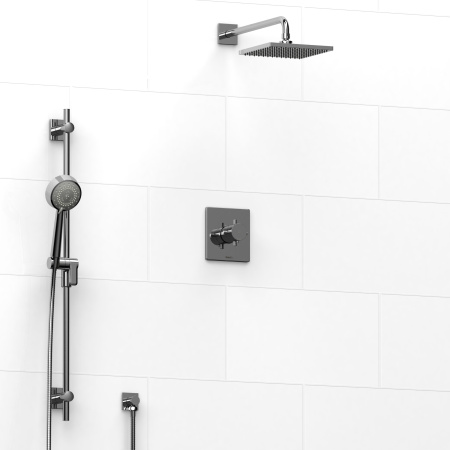 Riobel -½’’ coaxial 2-way system with hand shower and shower head - KIT#323PATQ+