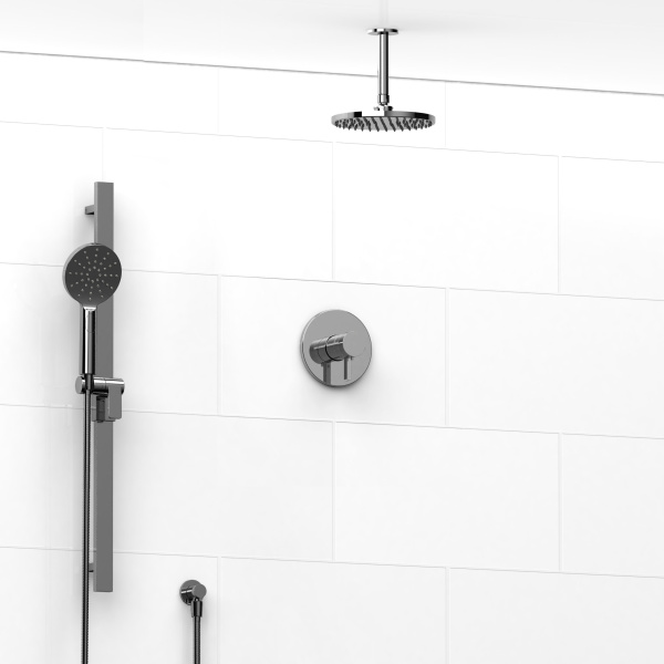 Riobel -½’’ coaxial 2-way system with hand shower and shower head – KIT#323PXTM