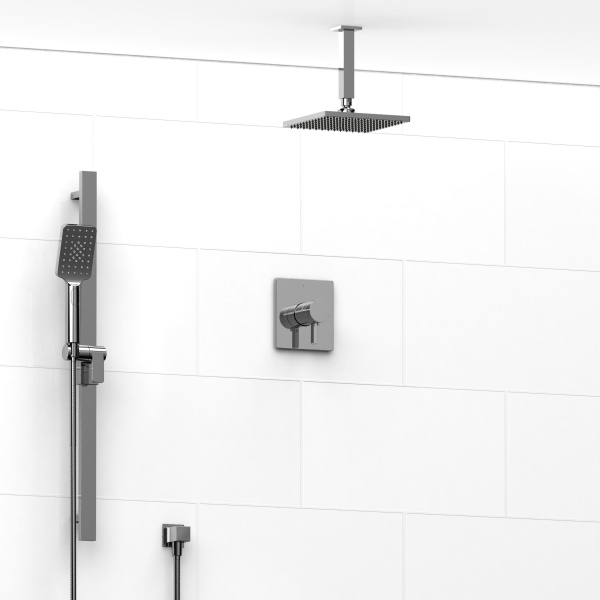 Riobel -½’’ coaxial 2-way system with hand shower and shower head – KIT#323PXTQ