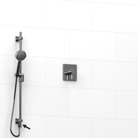 Riobel -½" 2-way coaxial system and hand shower rail - KIT#6123PFTQ
