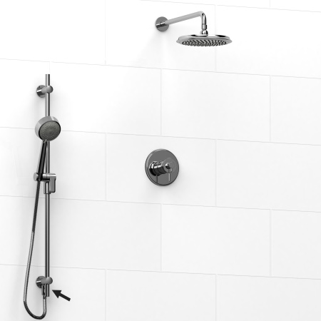 Riobel -½’’ coaxial 2-way system, hand shower rail and shower head - KIT#6323ATOP