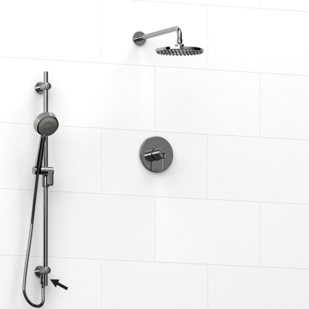 Riobel -½’’ coaxial 2-way system, hand shower rail and shower head - KIT#6323VSTM