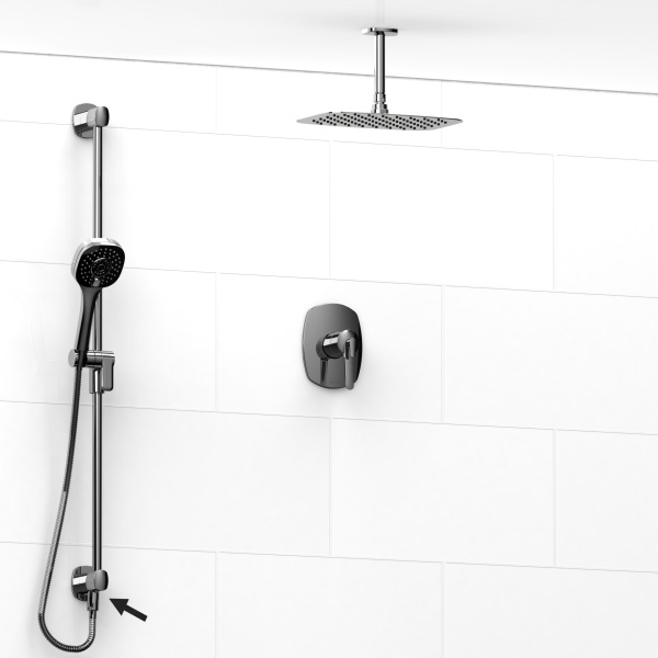 Riobel -½’’ coaxial 2-way system, hand shower rail and shower head – KIT#6323VY