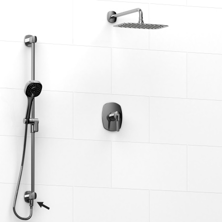 Riobel -½’’ coaxial 2-way system, hand shower rail and shower head - KIT#6323VY