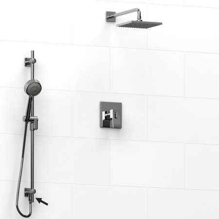 Riobel -½’’ coaxial 2-way system, hand shower rail and shower head - KIT#6323ZOTQ
