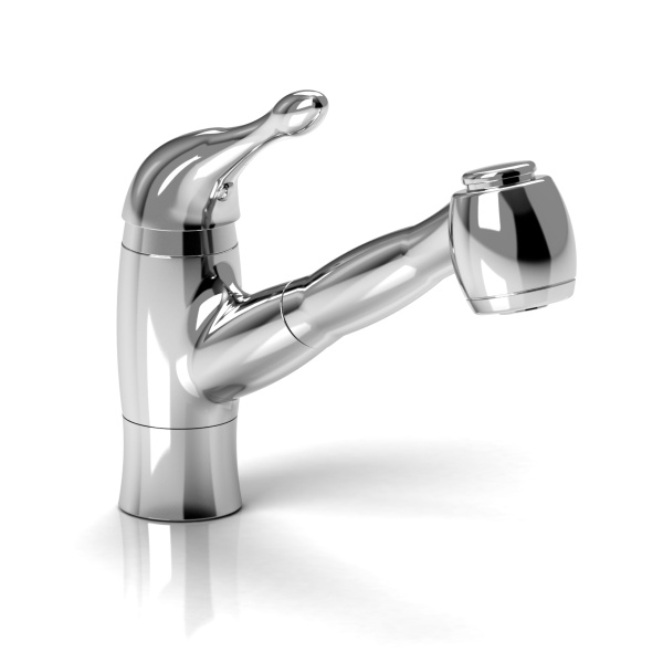 Riobel -Mondial tall kitchen faucet with spray - MO201C Chrome