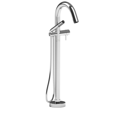 Riobel -2-way Type T (thermostatic) coaxial floor-mount tub filler with hand shower - PA39