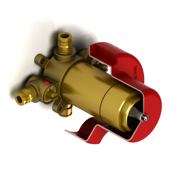Riobel -2-way valve rough without cartridge - R23-EX
