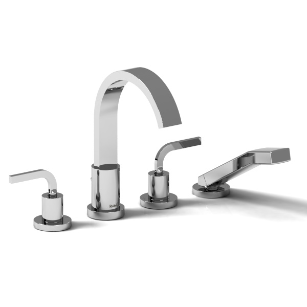 Riobel -4-piece deck-mount tub filler with hand shower - SHTM12LC Chrome