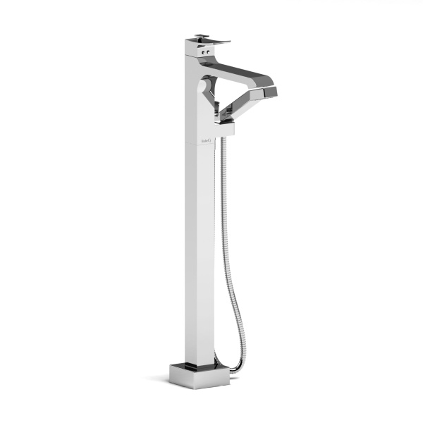 Riobel -Floor-mount coaxial tub filler with hand shower trim  - TZO37