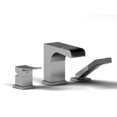 Riobel -3-piece deck-mount tub filler open spout with hand shower - ZOOP10