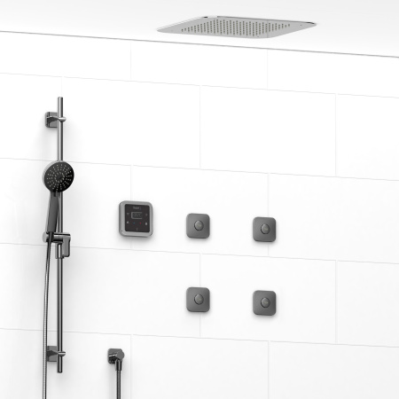 Riobel -¾" electronic system with hand shower rail, 4 body jets and shower head - KIT#90ISSA
