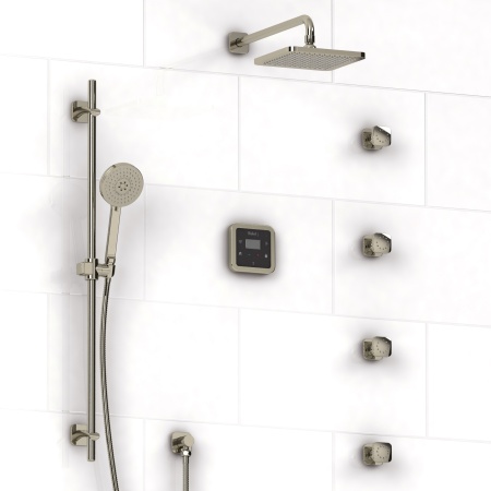 Riobel -¾" electronic system with hand shower rail, 4 body jets and shower head - KIT#93ISSA