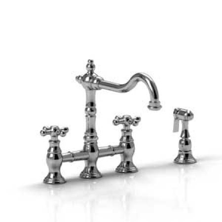 Riobel -Bridge kitchen faucet with spray - BR400+