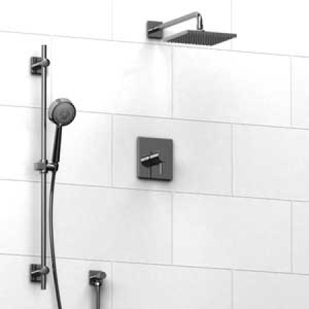 Riobel -½’’ coaxial system with hand shower rail and shower head  - KIT#343PATQ